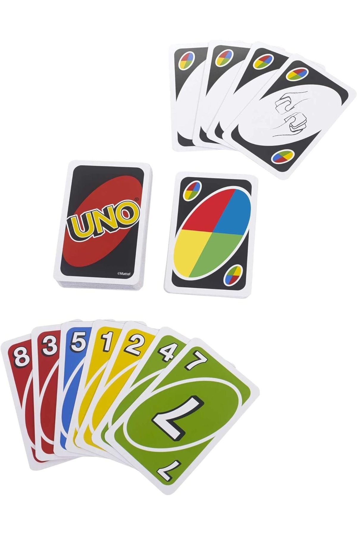 UNO Kartlar, Renk ve Sayı Eşleştirmeli Klasik Kart Oyunu, Mattel Games W2087